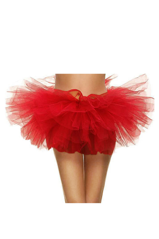 Korte Tutu Rood Puffy Tule Rokje Ballet Petticoat Ballerina Rok