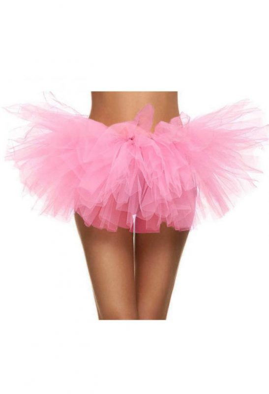 Korte Tutu Lichtroze Puffy Tule Rokje Ballet Petticoat Ballerina Rok