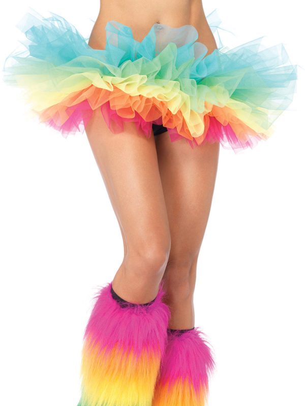 Korte tutu regenboog tule rokje petticoat