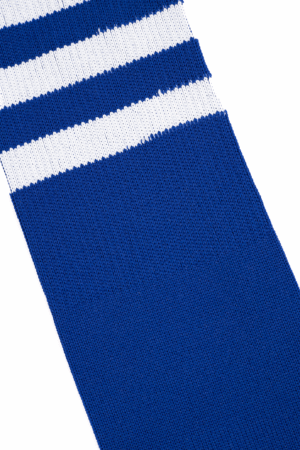 Lange sokken overknee donkerblauw streepjes 1