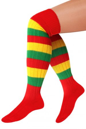 Lange sokken rood geel groen gestreept carnaval Limburg