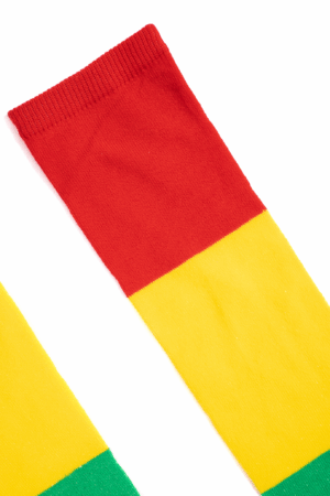 Lange sokken rood geel groen reggae 1