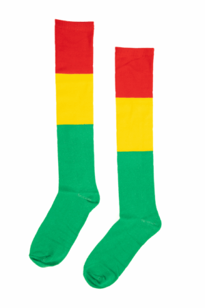 Lange sokken rood geel groen reggae
