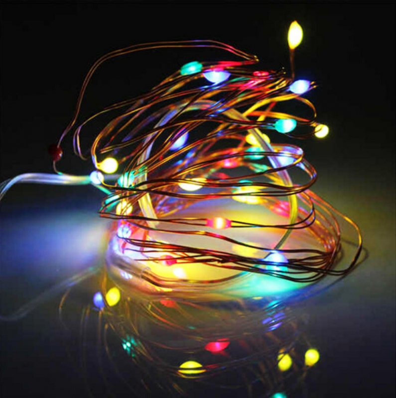 Led lampjes snoer multicolor CR2032