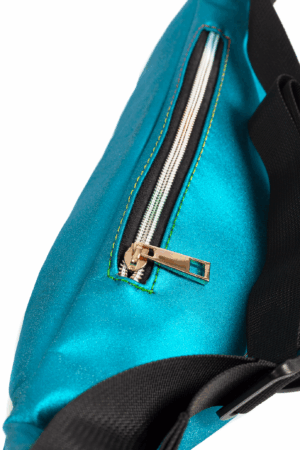 Leren Heuptas Blauw Flap Achtervak Lederlook 3