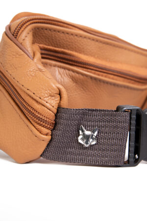 Leren heuptasje fanny pack bruin camel cognac 3