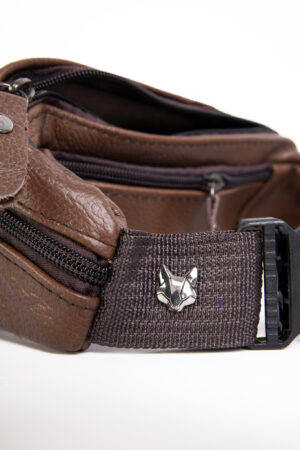 Leren heuptasje fanny pack donkerbruin 3