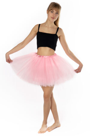 Licht Roze Tutu Tule Rokje Dunne Petticoat Tule Rok Kinderen Volwassenen 2