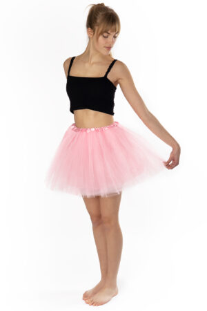 Licht Roze Tutu Tule Rokje Dunne Petticoat Tule Rok Kinderen Volwassenen 3