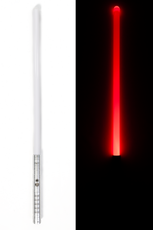 2x Lightsaber Metaal Zilver 66 cm Licht Space Zwaard Metalen Zilveren