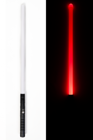 2x Lightsaber Metaal Zwart 66 cm Licht Space Zwaard Metalen LED