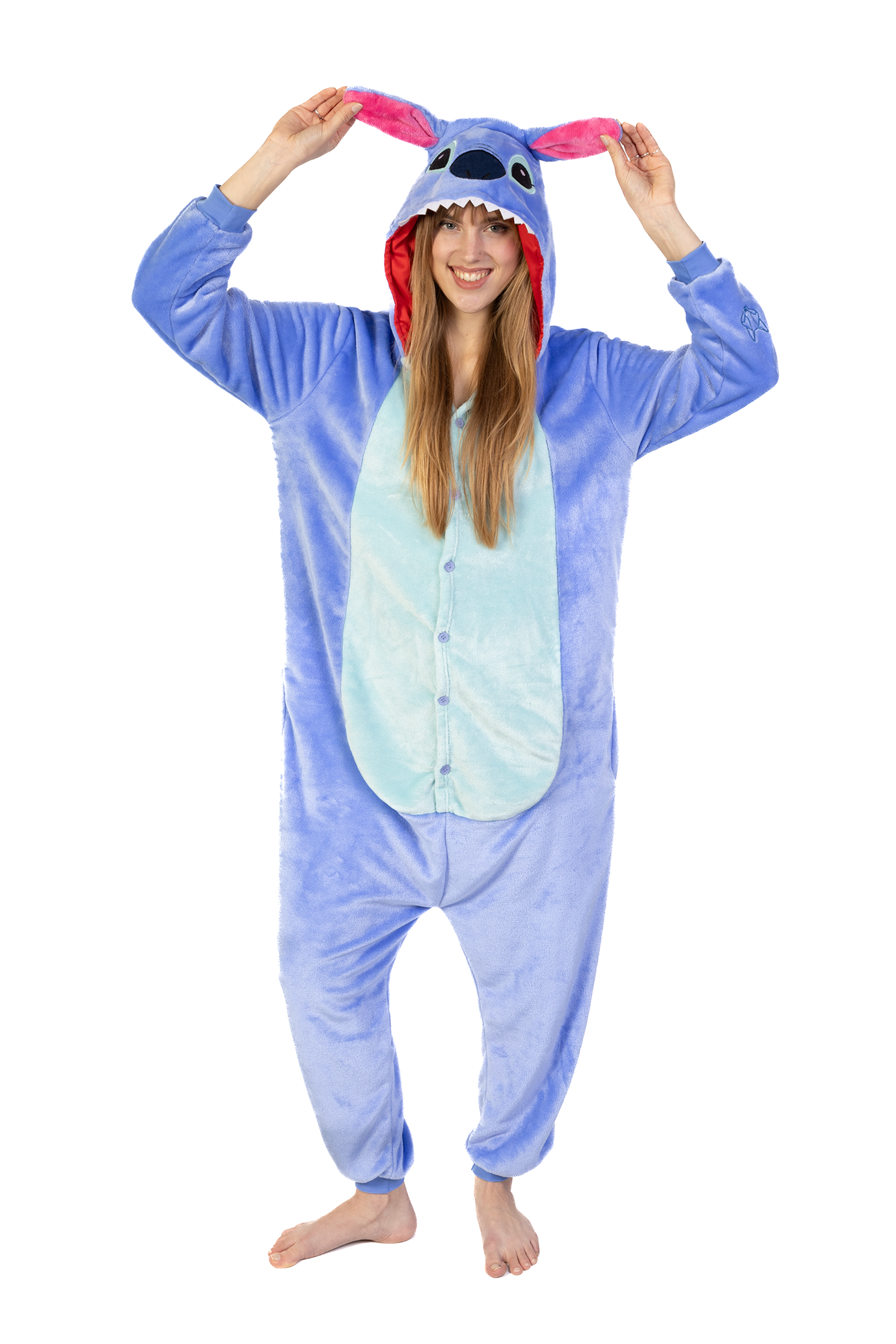 Lilo & Stitch Onesie Pak Kostuum Monster Alien Blauw