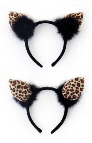 Luipaard diadeem panterprint haarband zwart