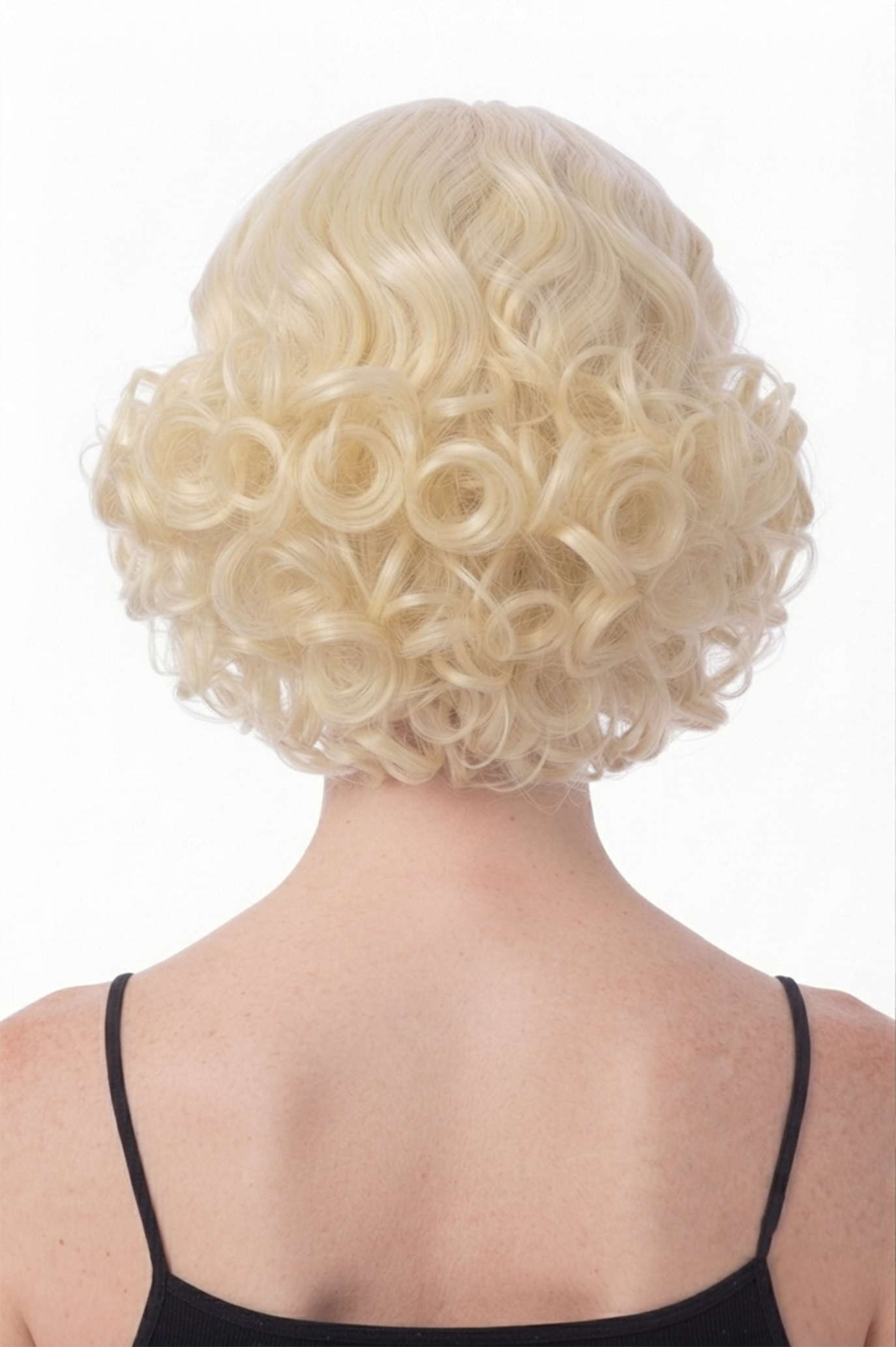 Luxe Korte Blonde Pruik Krullen Boblijn Marilyn Monroe Hollywood 2