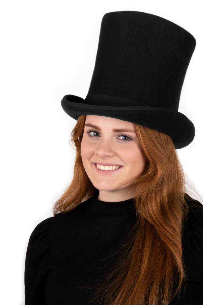 picknick traagheid kapsel Luxe hoge hoed zwart extra hoog model tophat heren dames kopen? -  FeestinjeBeest.nl