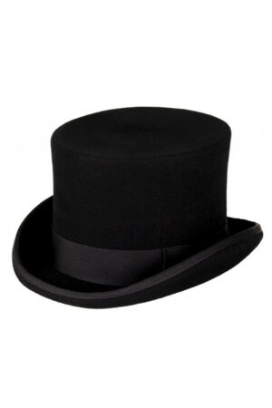 Luxe hoge hoed zwart hoog model tophat heren dames