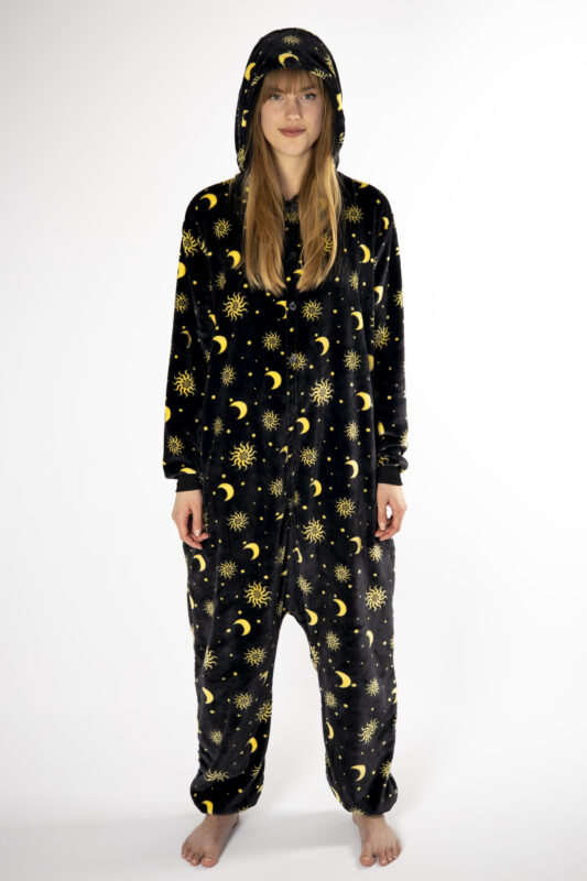 Maan Onesie Kinderen Sterren Space Pak Huispak Zonnetjes Pyjama Kostuum