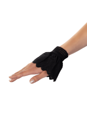 Manchetten Zwart Katoen Broderie Polsband Vintage