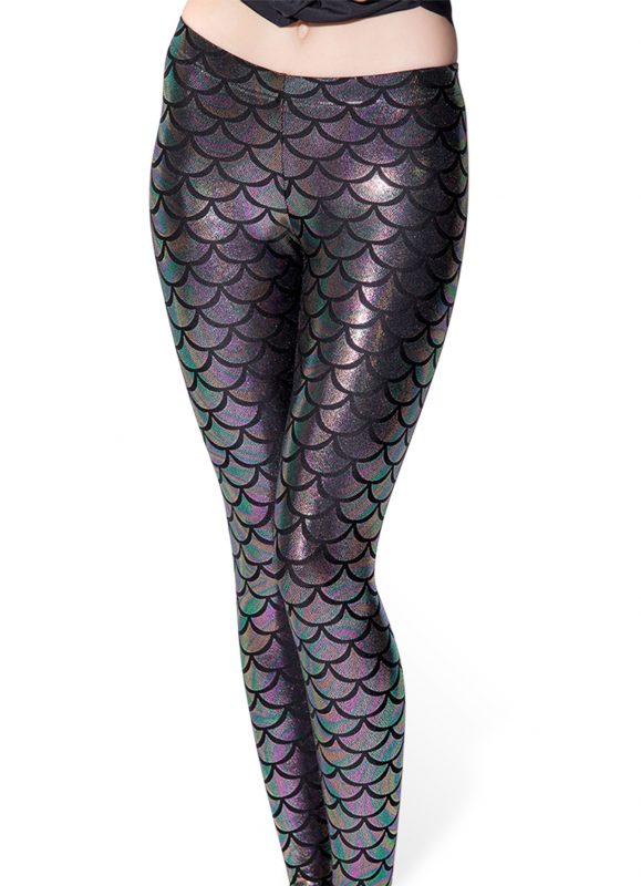 Mermaid zeemeermin legging oliekleurig