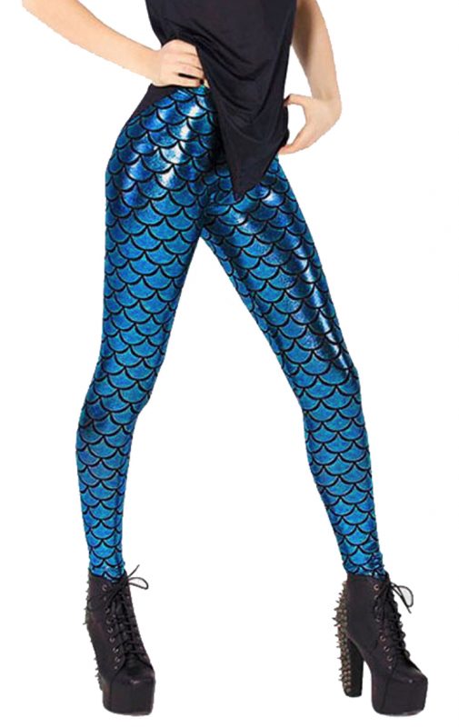 Mermaid zeemeermin legging donkerblauw