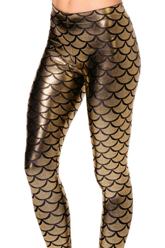 Mermaid zeemeermin legging goud