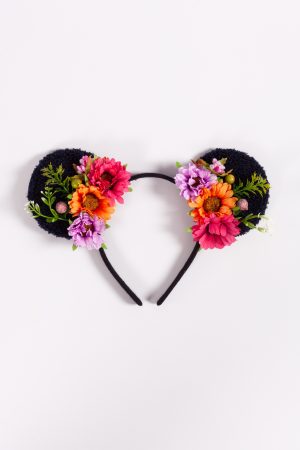Minnie mouse haarband gekleurde bloemen mickey oren
