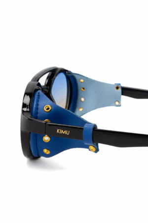 Motor Rond Zonnebril Pilotenbril Zijflappen Blauw Bruin Zwart 2