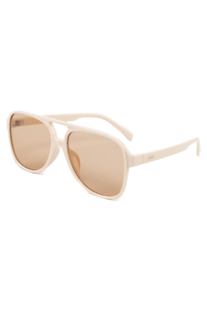 Motor Zonnebril Pilotenbril Influencer Beige Lichtbruin Retro