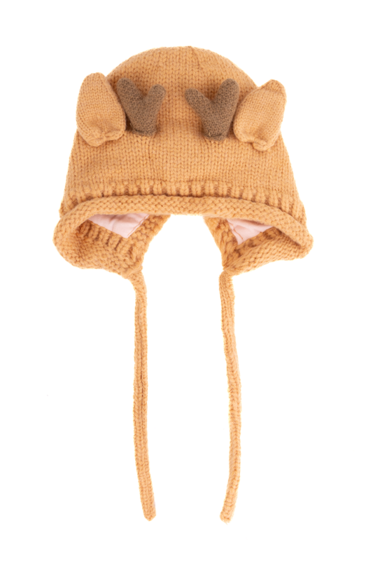 Muts Rendier Gebreid Oranje Baby Peuter Hoorns Gewei Eland Hert