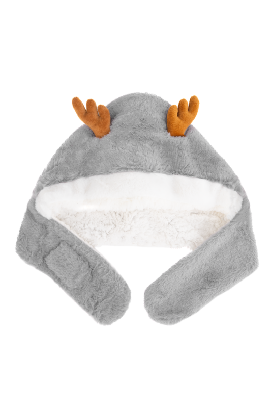 Muts Rendier Grijs Peuter Kleuter Hoorns Gewei Eland Hert Kerstmis