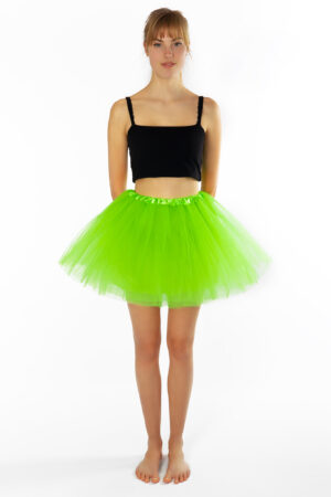 Neon Groene Tutu Tule Rokje Dunne Petticoat Tule Rok Kinderen Volwassenen 1