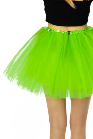 Neon Groene Tutu Tule Rokje Dunne Petticoat Tule Rok Kinderen Volwassenen 6