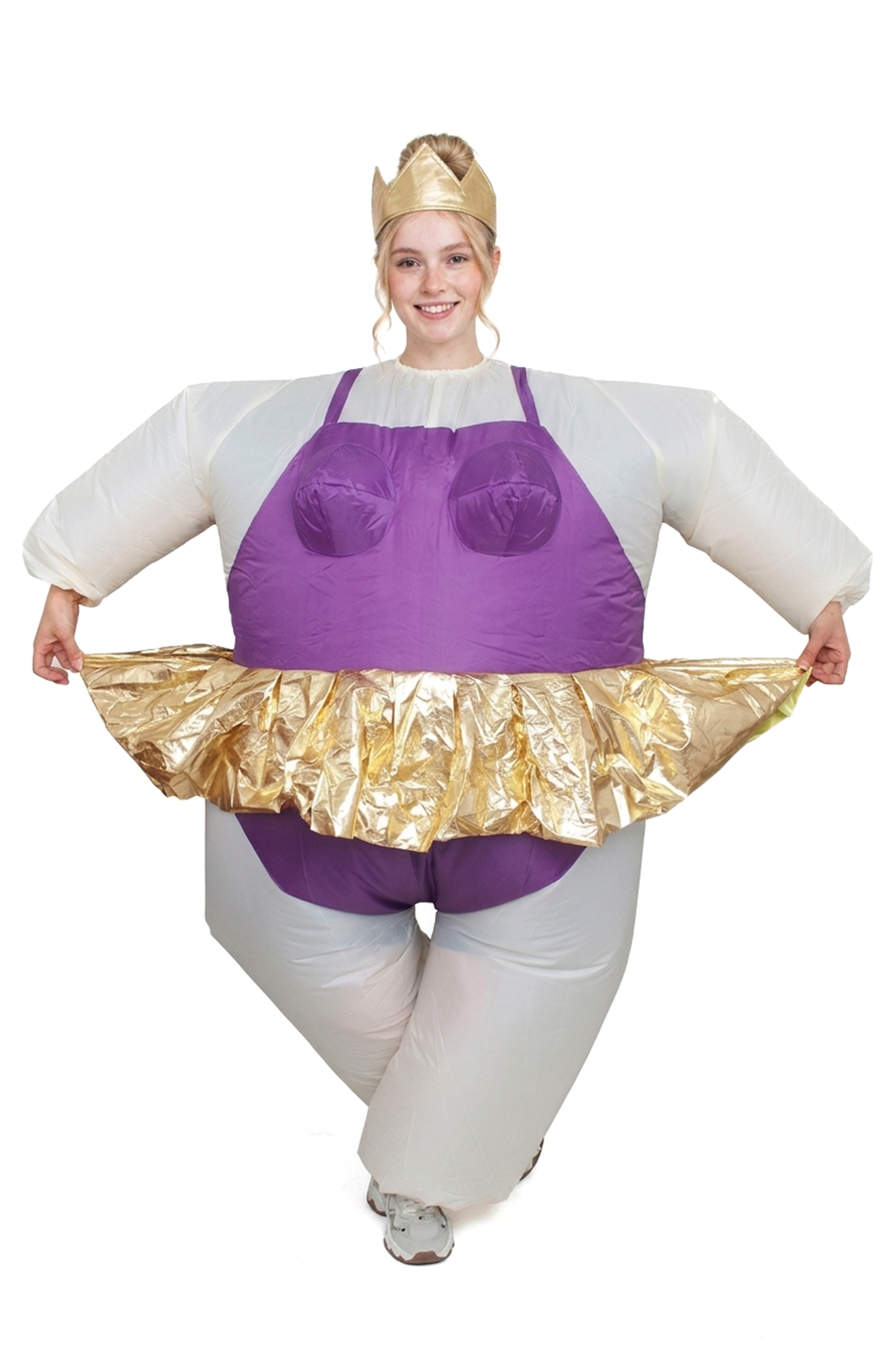 Opblaas Kostuum Ballerina Opblaasbaar Pak Danseres Mascotte Opblaaspak