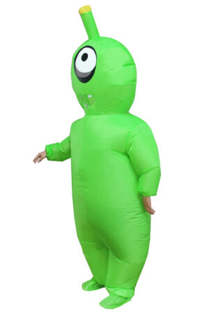 Opblaasbaar Kostuum Alien Eenoog Groen Opblaas Pak Mascotte Alienpak Volwassen 1