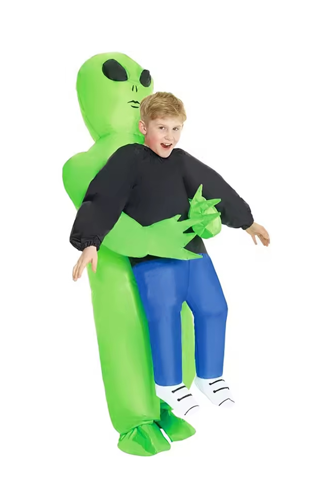 Opblaasbaar Kostuum Gedragen door Alien Kinderen Ontvoerd Opblaas Pak Groen