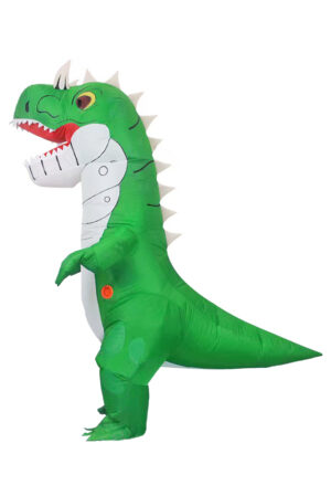 Opblaasbaar Kostuum Groen Draakje Opblaas Pak Dinosaurus Mascotte T-Rex Drakenpak