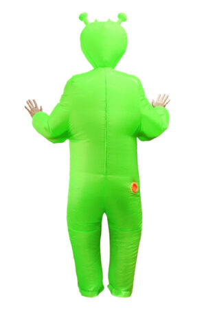 Opblaasbaar Kostuum Lange Groene Alien Opblaas Pak Mascotte Alienpak Volwassenen1