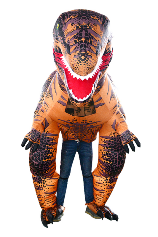 Opblaasbaar Kostuum Velociraptor Bruin Dinosaurus Volwassenen 1