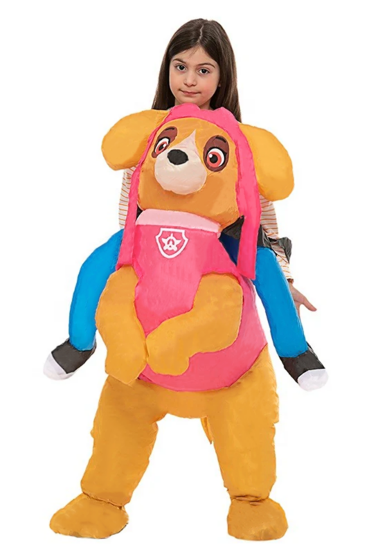 Opblaasbaar Kostuum Zittend op Hond Roze Kinderen Opblaas Pak Puppy 1.png Opblaasbaar Kostuum Zittend op Hond Roze Kinderen Opblaas Pak Puppy