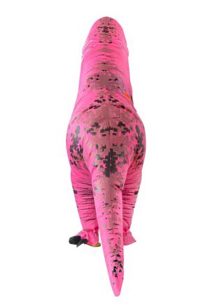 Opblaasbaar T-rex kostuum dino pak roze Jurassic World™ volwassenen