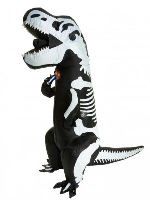 Opblaasbaar T-rex kostuum dino pak skelet Jurassic World™