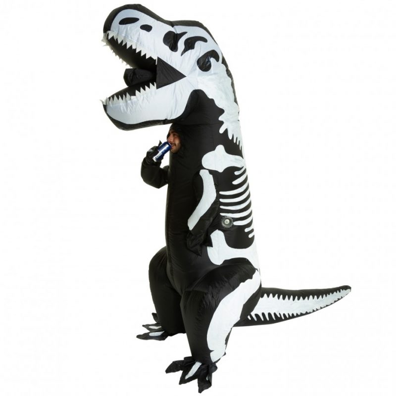 Opblaasbaar T-rex kostuum dino pak skelet Jurassic World™