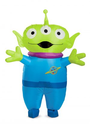 Opblaasbaar Toy Story Alien kostuum mascotte
