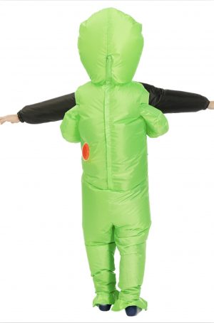 Opblaasbaar gedragen door alien kostuum groen