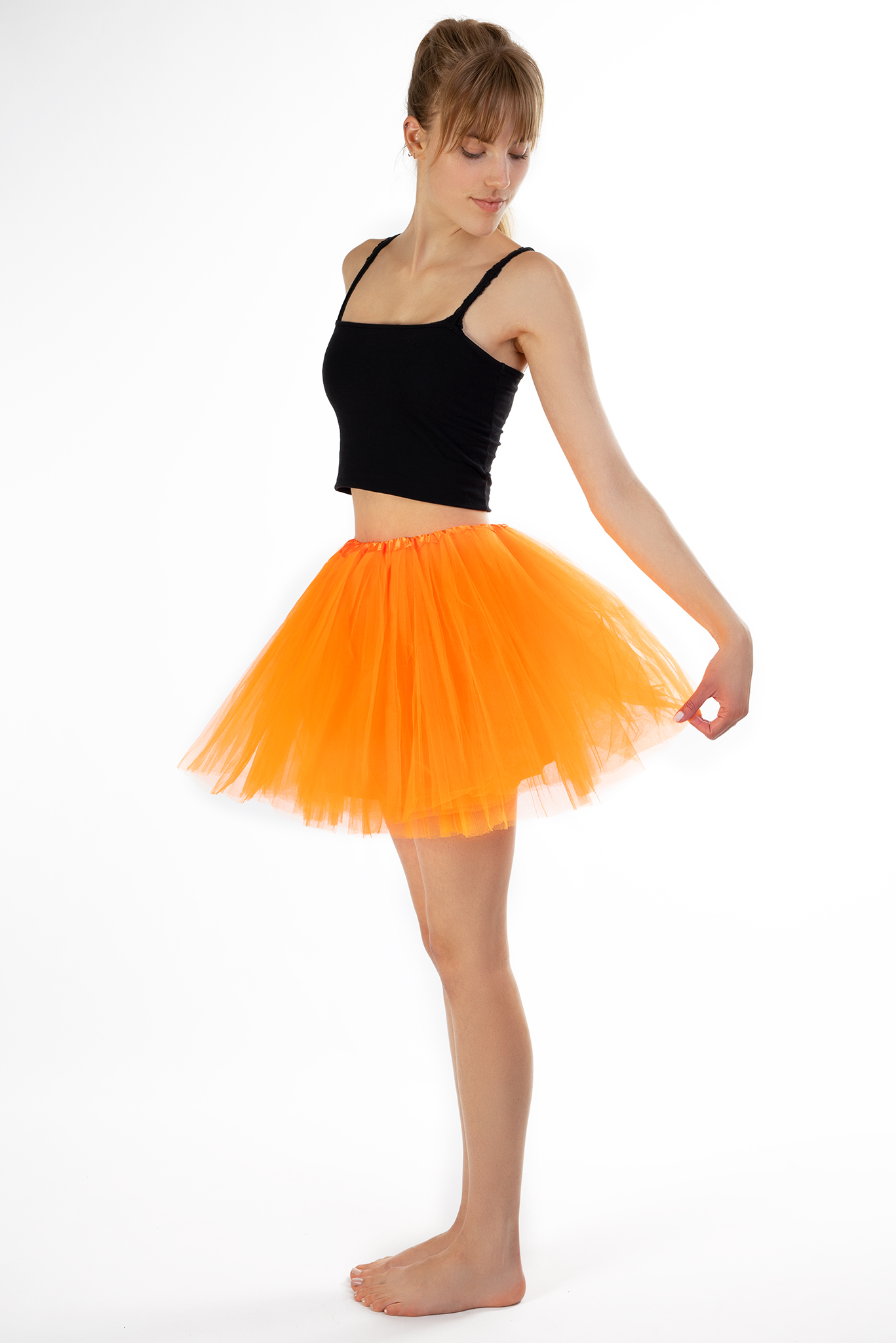 DGSHIRLDJO Tule Rok Dames - 4-Laags Elastisch Petticoat - Balletrok Halloween & Feest