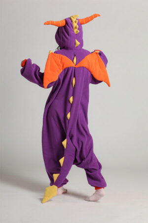 Paarse Draak Onesie Kinderen Drakenpak Kostuum Spyro the Dragon Pak