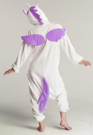 Paarse Pegasus Onesie Kind Unicorn Kinder Kostuum Pak Pyjama