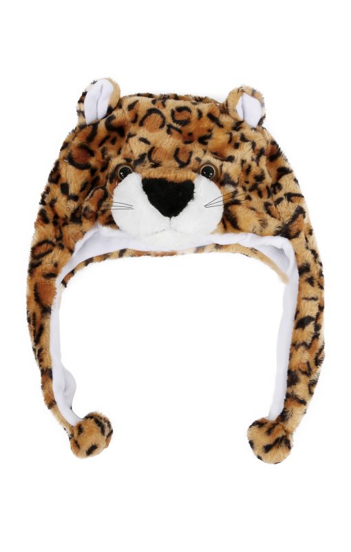 Panter cheetah luipaard muts met flappen