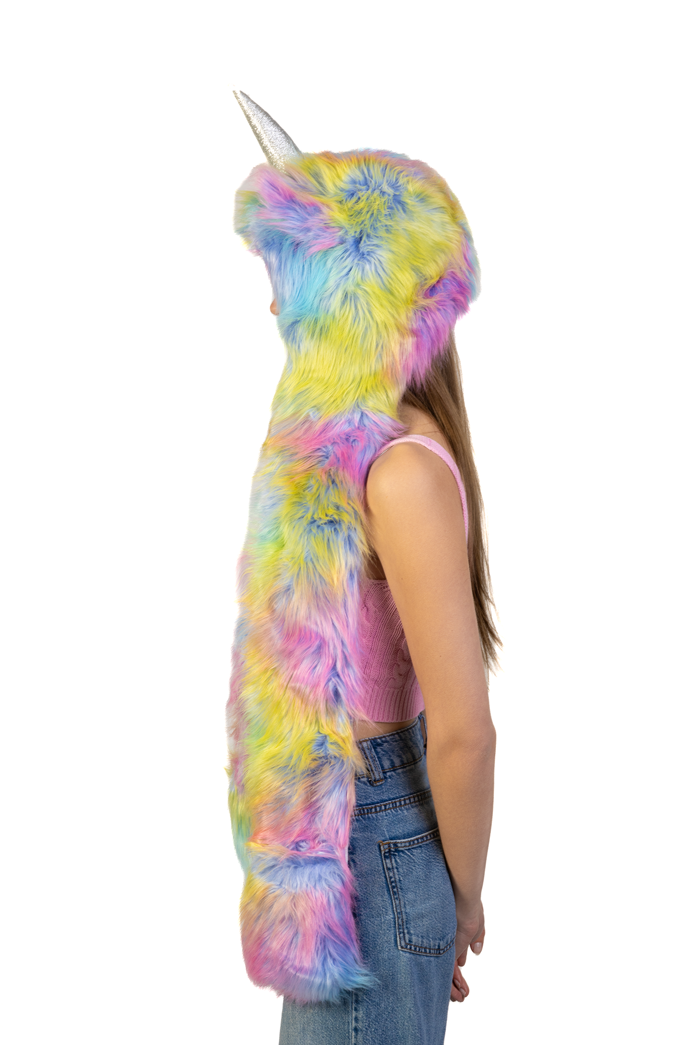 Pastel Eenhoorn Hood Muts Sjaal Wanten Oortjes LED Lampjes 3