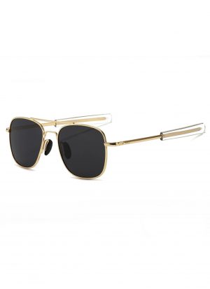 Piloten zonnebril pilotenbril aviator goud zwart